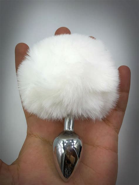 rabbit butt plug|Fluffy Bunny Tail Butt Plug .